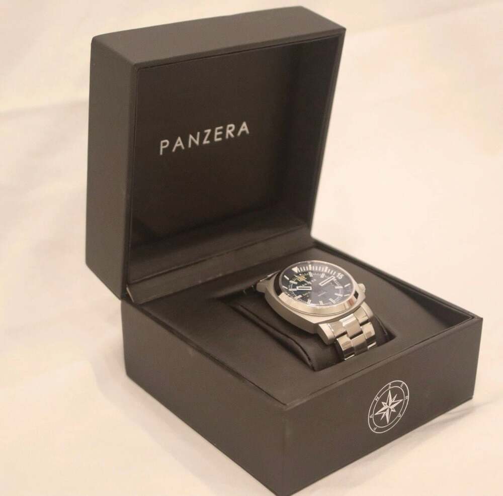 PANZERA Aquamarine A45-D Automatic Diver 300m Blue Dial Men's Watch